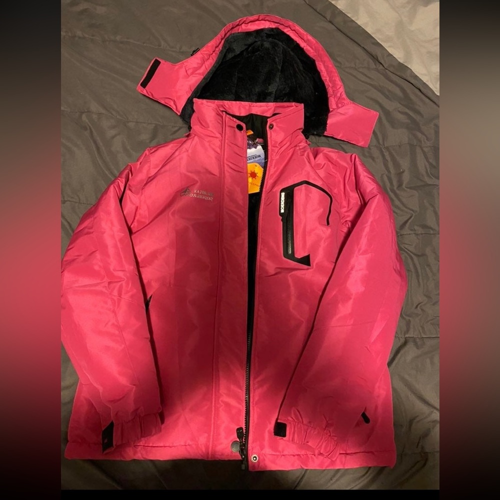 MOERDENG Women's Waterproof Ski Jacket Warm Winter Snow Coat Mountain Hooded